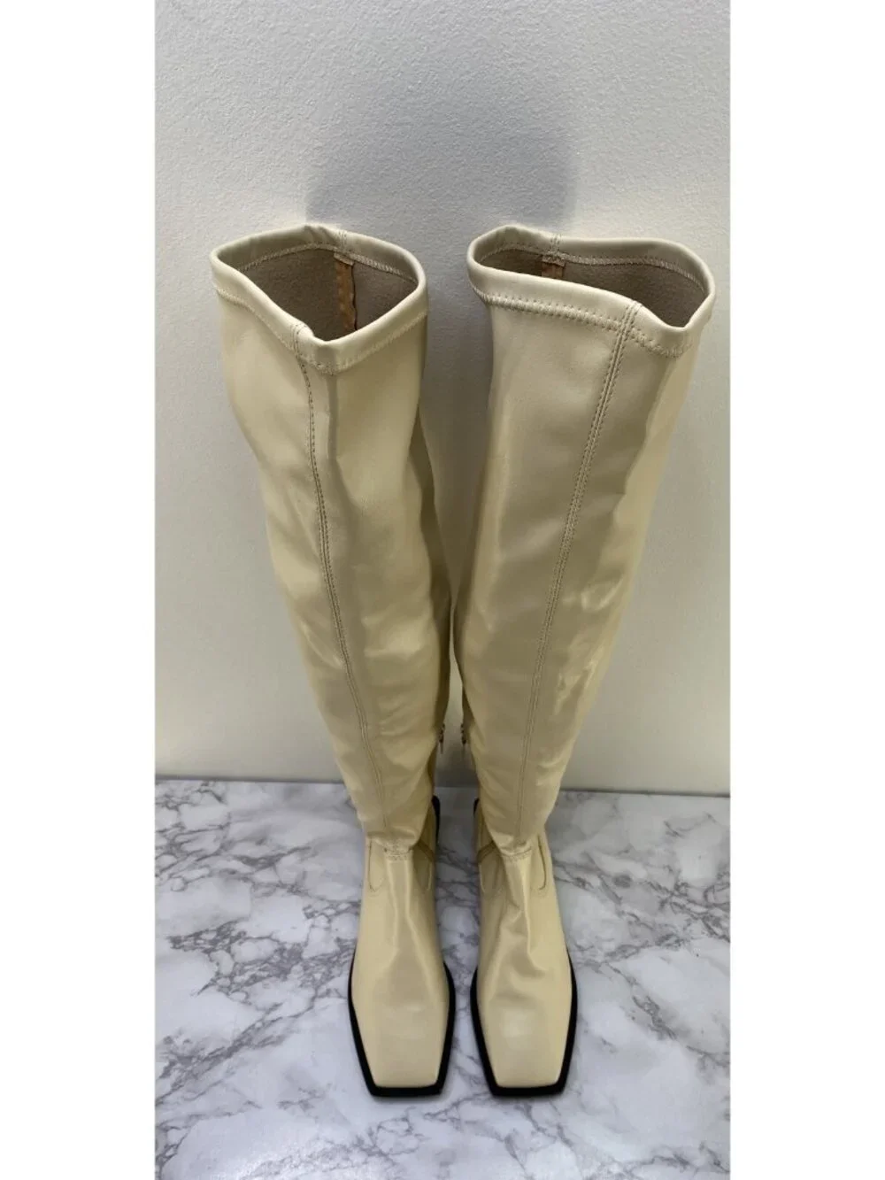 Schutz Eggshell Guily Up Over the Knee Boots 6.5
